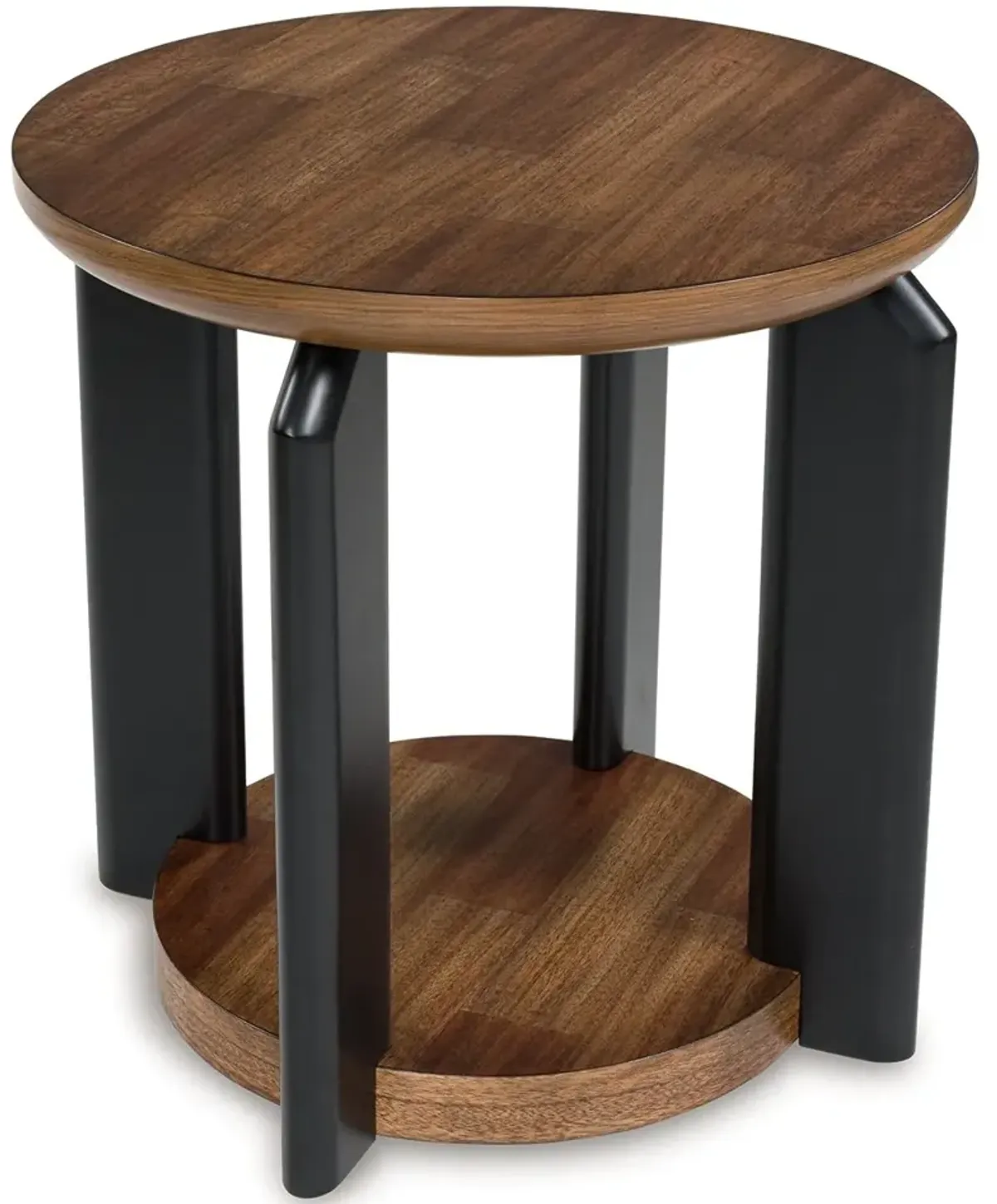 Kraeburn - Brown / Black - Round End Table