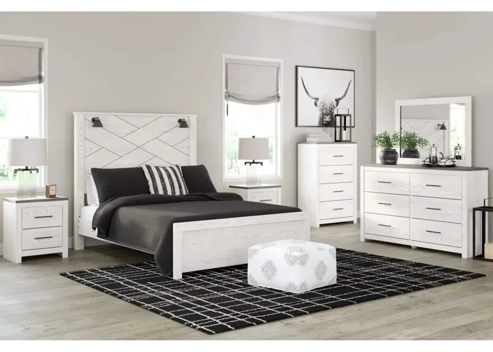 Gerridan - Panel Bedroom Set With Sconces