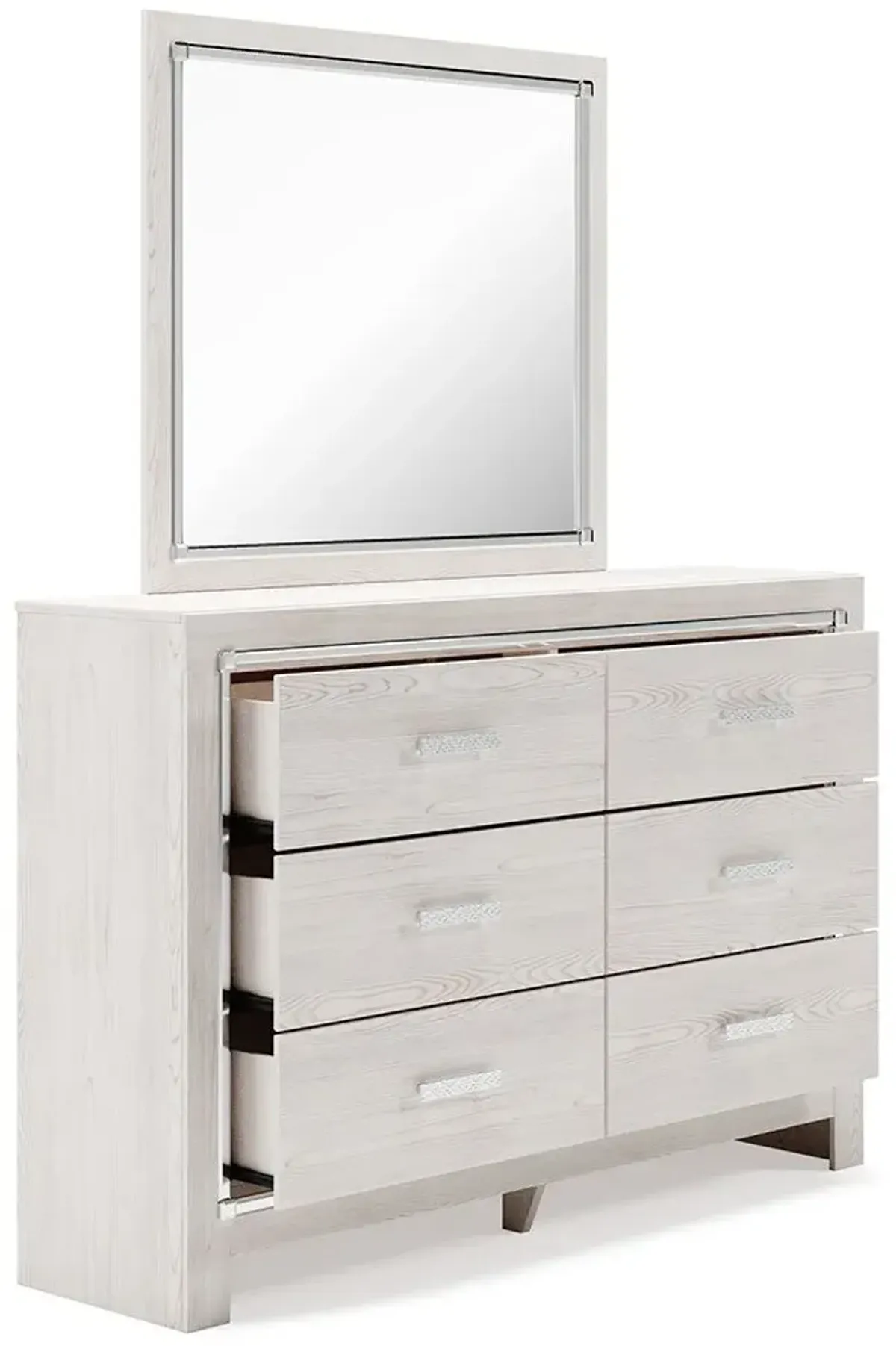 Altyra - Dresser, Mirror, Panel Bookcase Bed