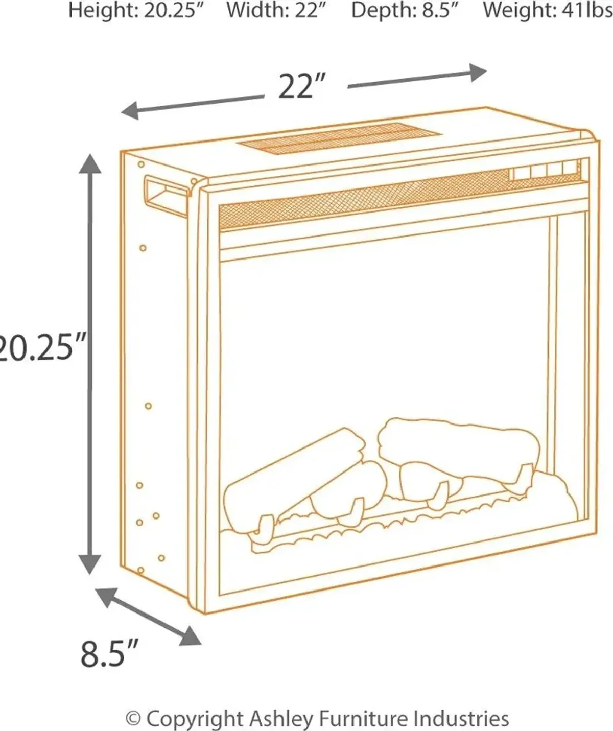 Dorrinson - TV Stand With Fireplace Insert