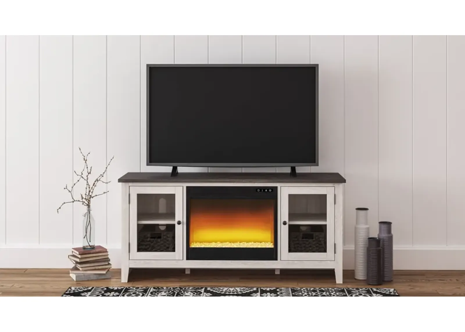 Dorrinson - TV Stand With Fireplace Insert