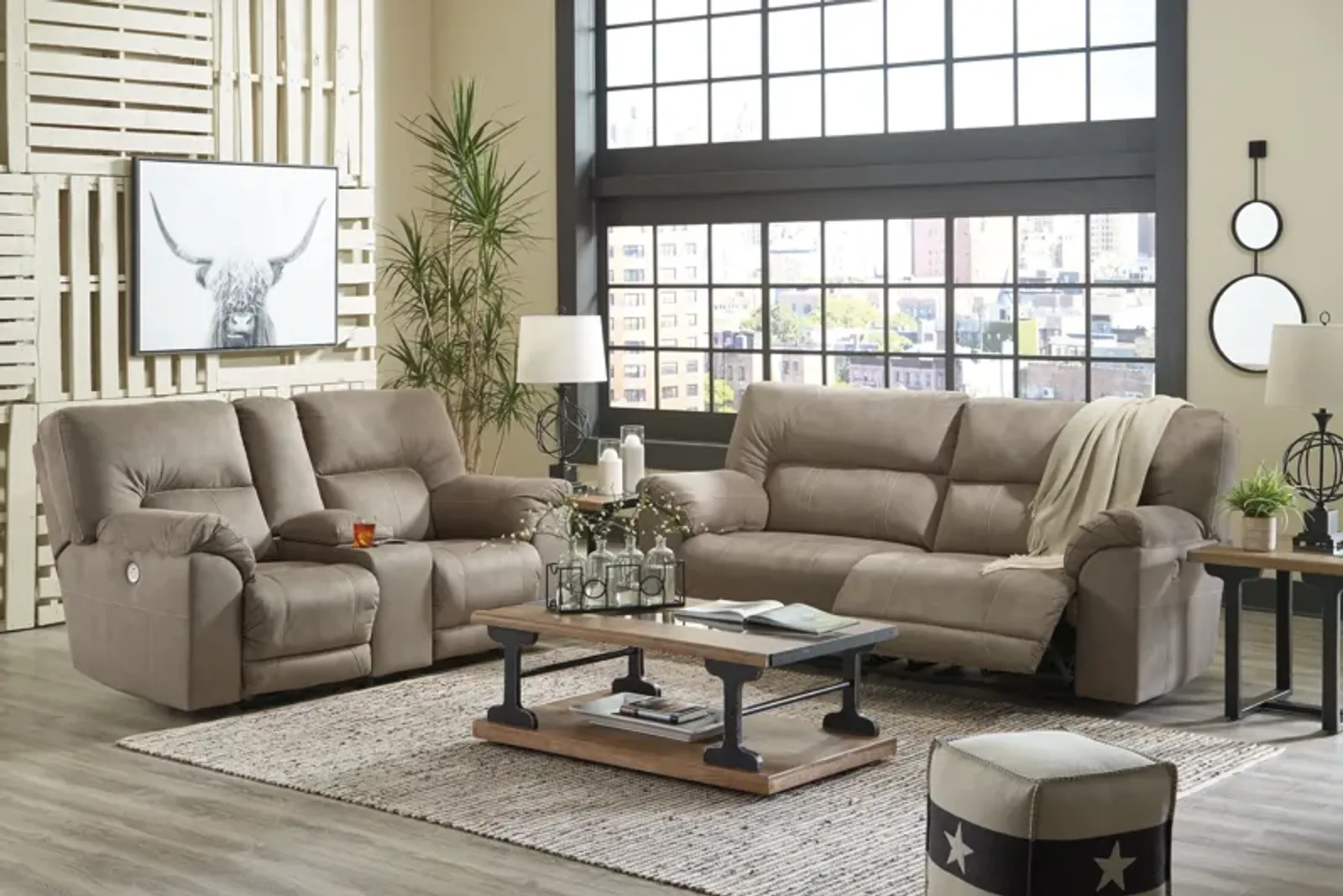 Cavalcade - Reclining Power Sofa, Loveseat Set