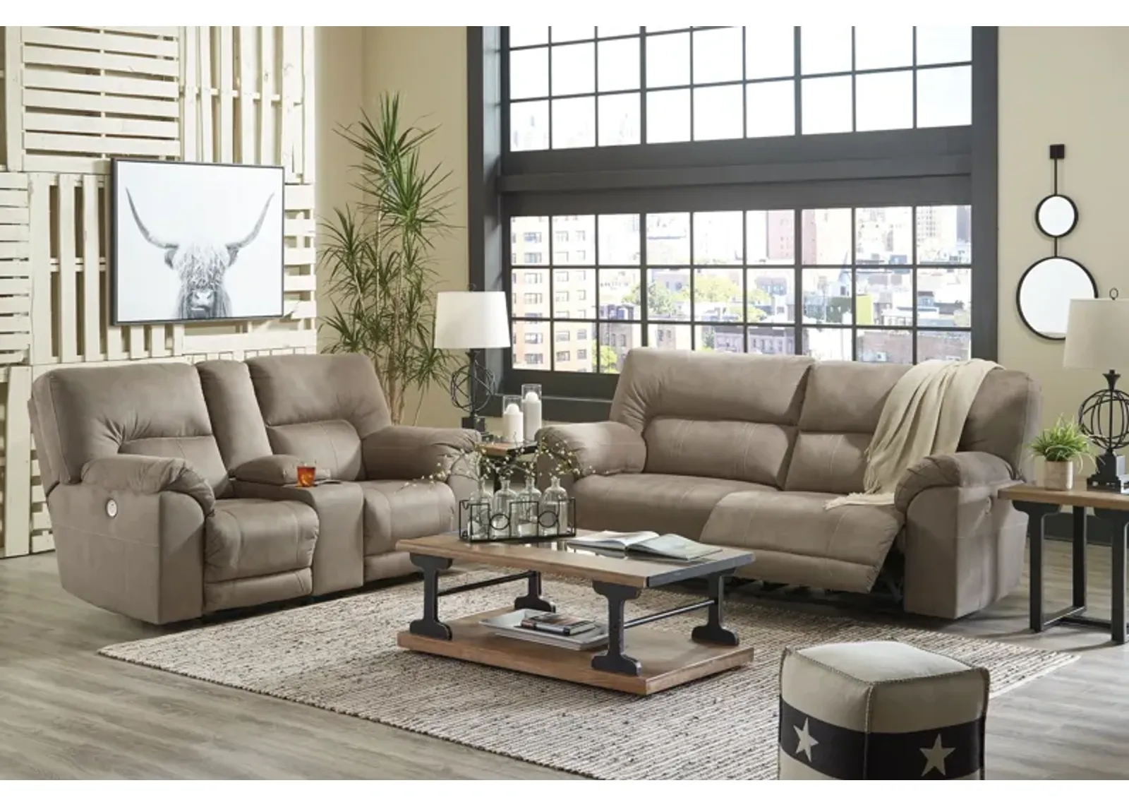 Cavalcade - Reclining Power Sofa, Loveseat Set