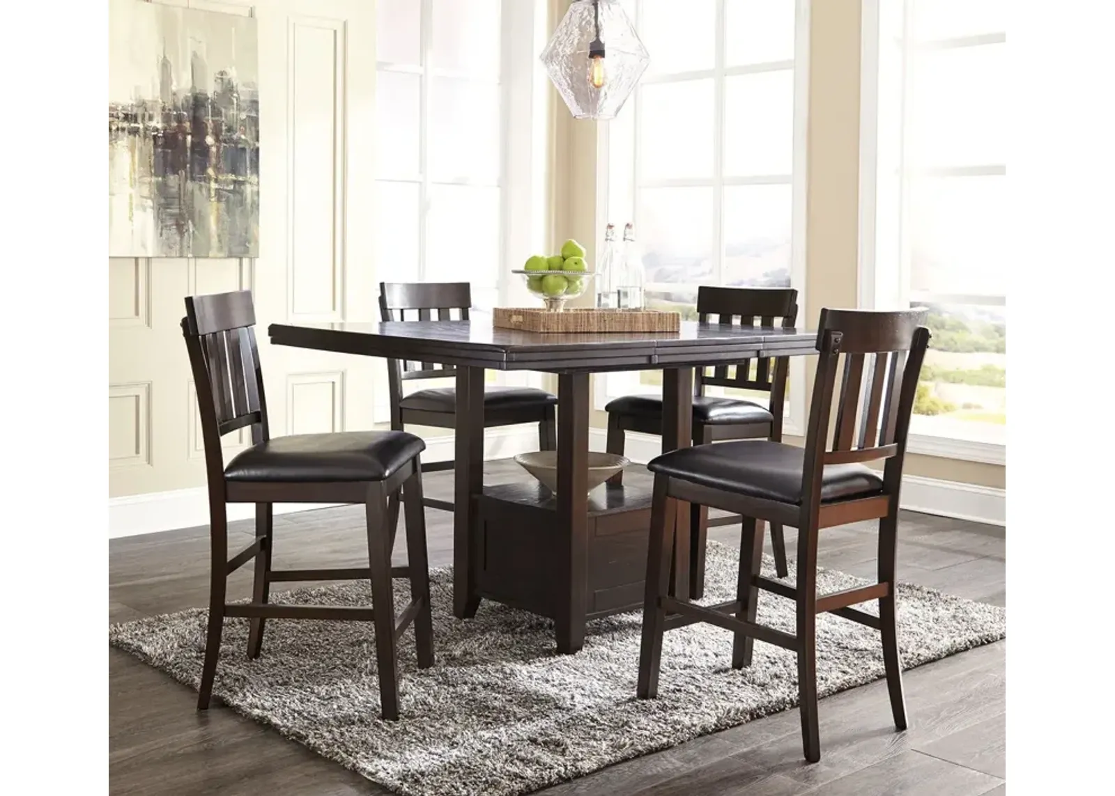 Haddigan - Dining Table With Bar Stools