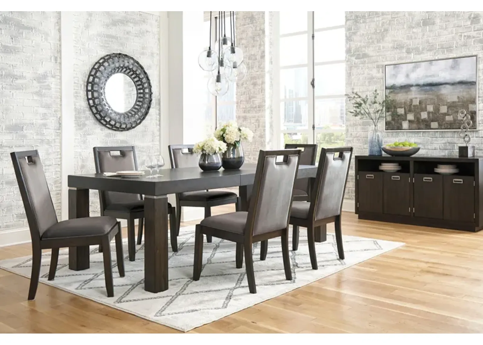 Hyndell - Rectangular Dining Table Set