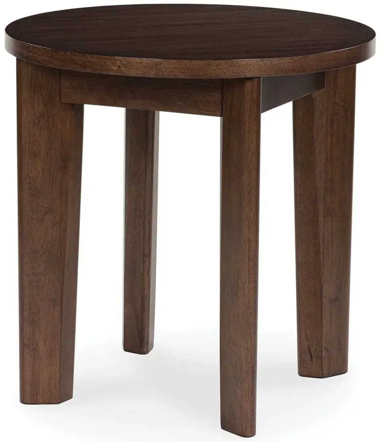 Korestone 2 - Dark Brown - Round End Table