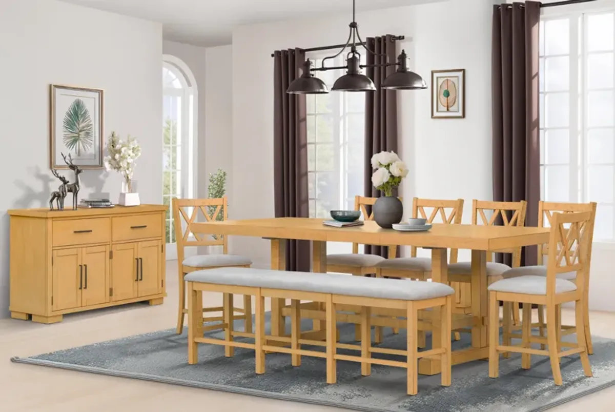 8 Piece Counter Height Dining Room Set