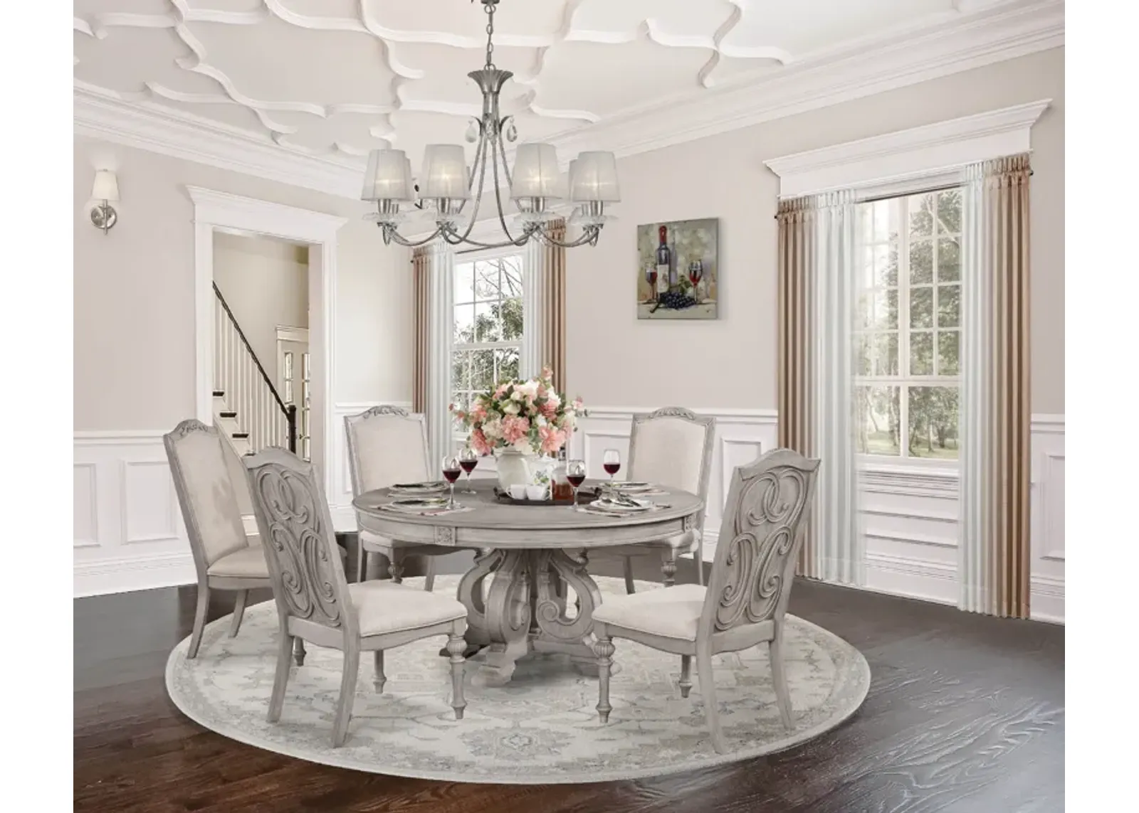 6 Piece Round Dining Room Set