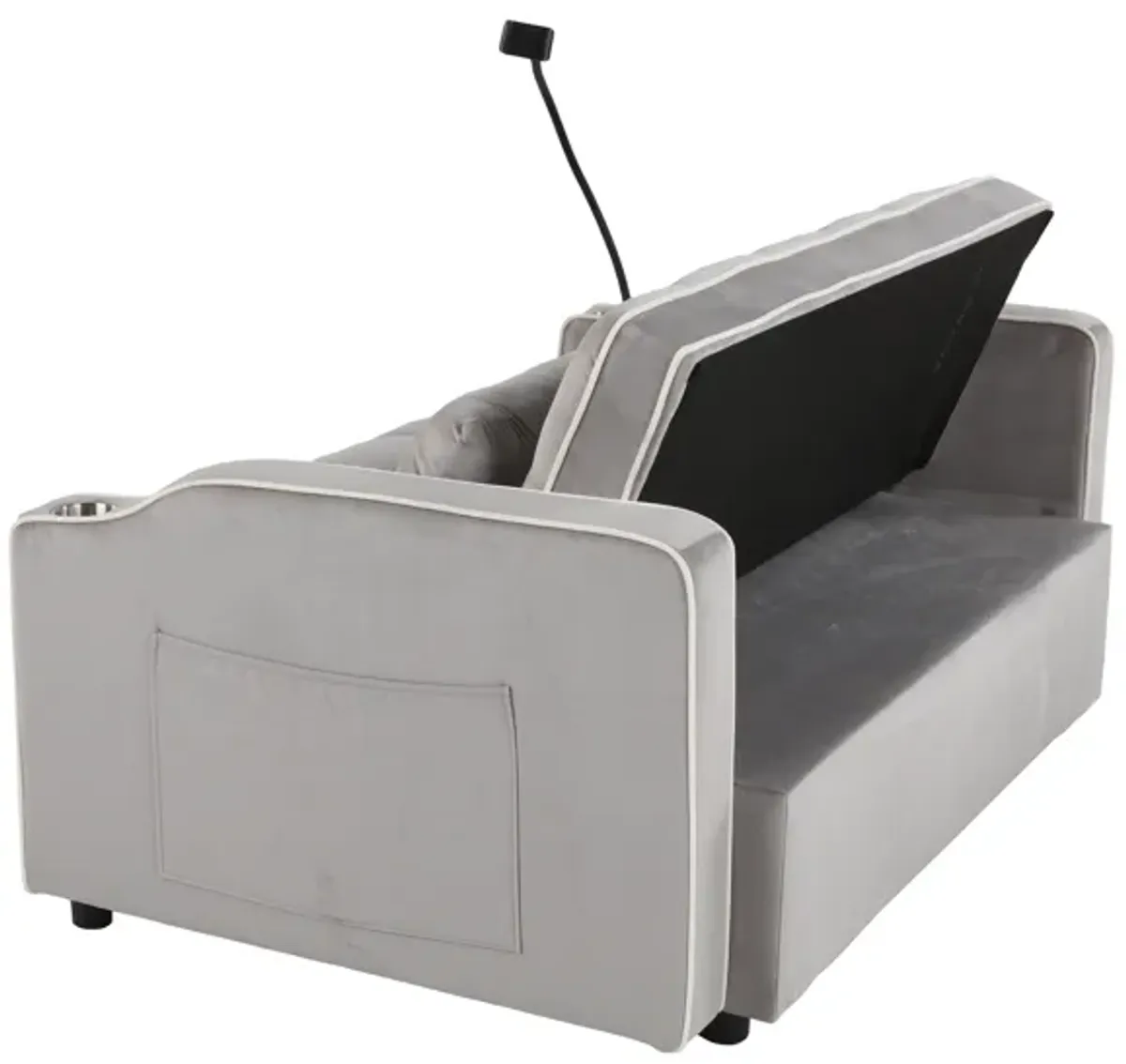 Sofa bed with mobile phone holder and USB port