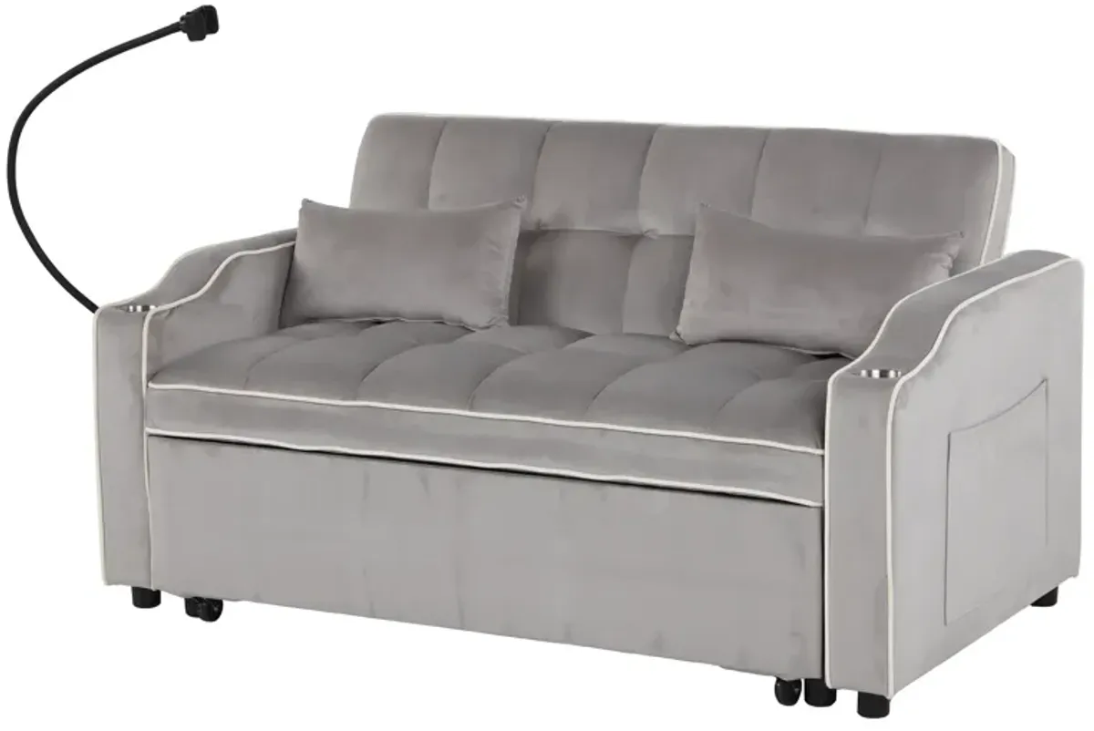 Sofa bed with mobile phone holder and USB port