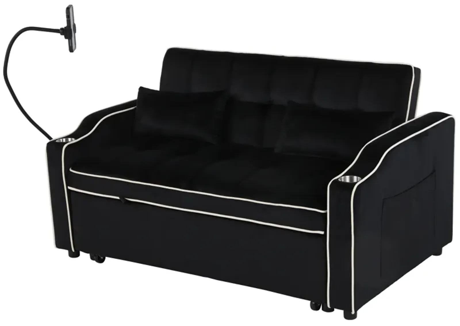 Sofa Bed with Phone Holder and USB Charging Port