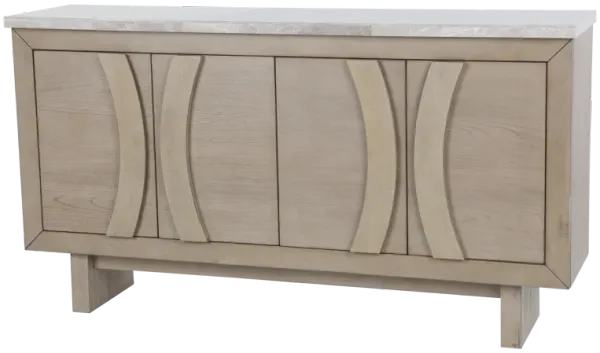 Sideboard with real marble top