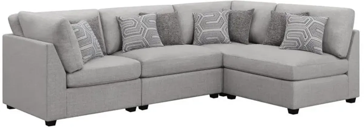 Cambria - 4 Piece Upholstered Modular Sectional Sofa - Gray