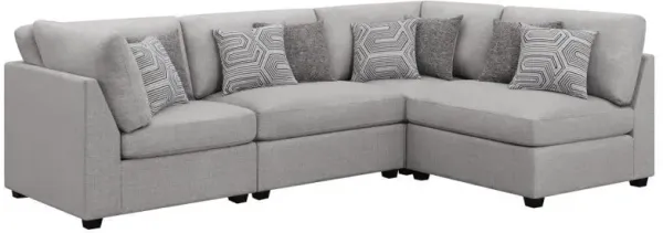 Cambria - 4 Piece Upholstered Modular Sectional Sofa - Gray