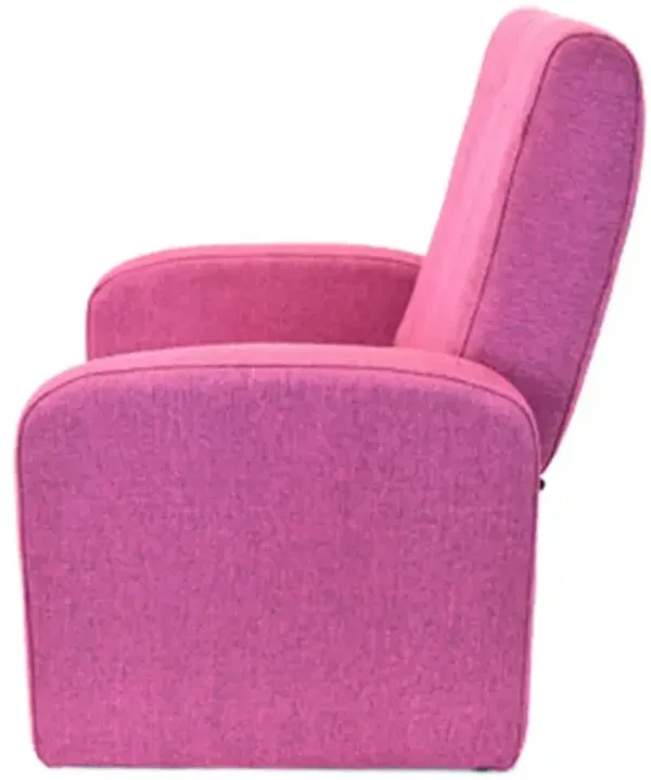 Kids Comfy Upholstered Recliner Chair with Storage - Pink