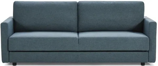 Long Arm 88" Blue Green Sofa Bed With Storage Space