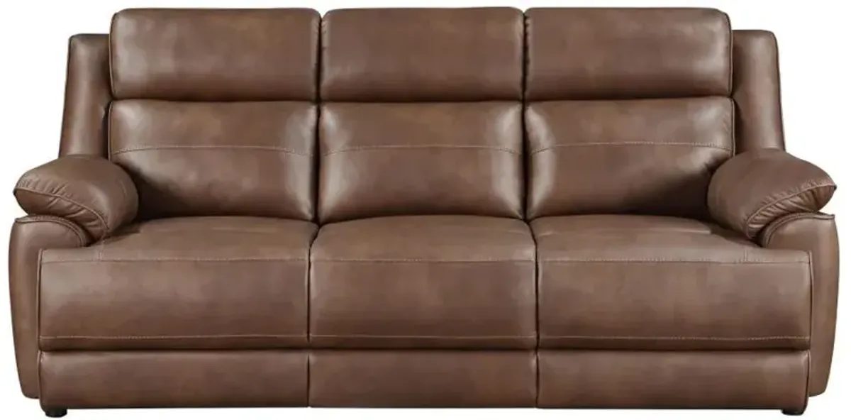 Ellington - Upholstered Padded Arm Sofa - Dark Brown