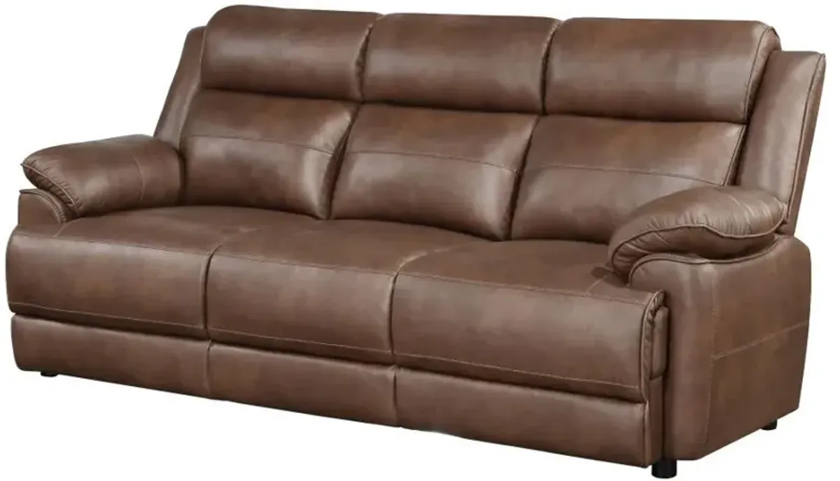 Ellington - Upholstered Padded Arm Sofa - Dark Brown