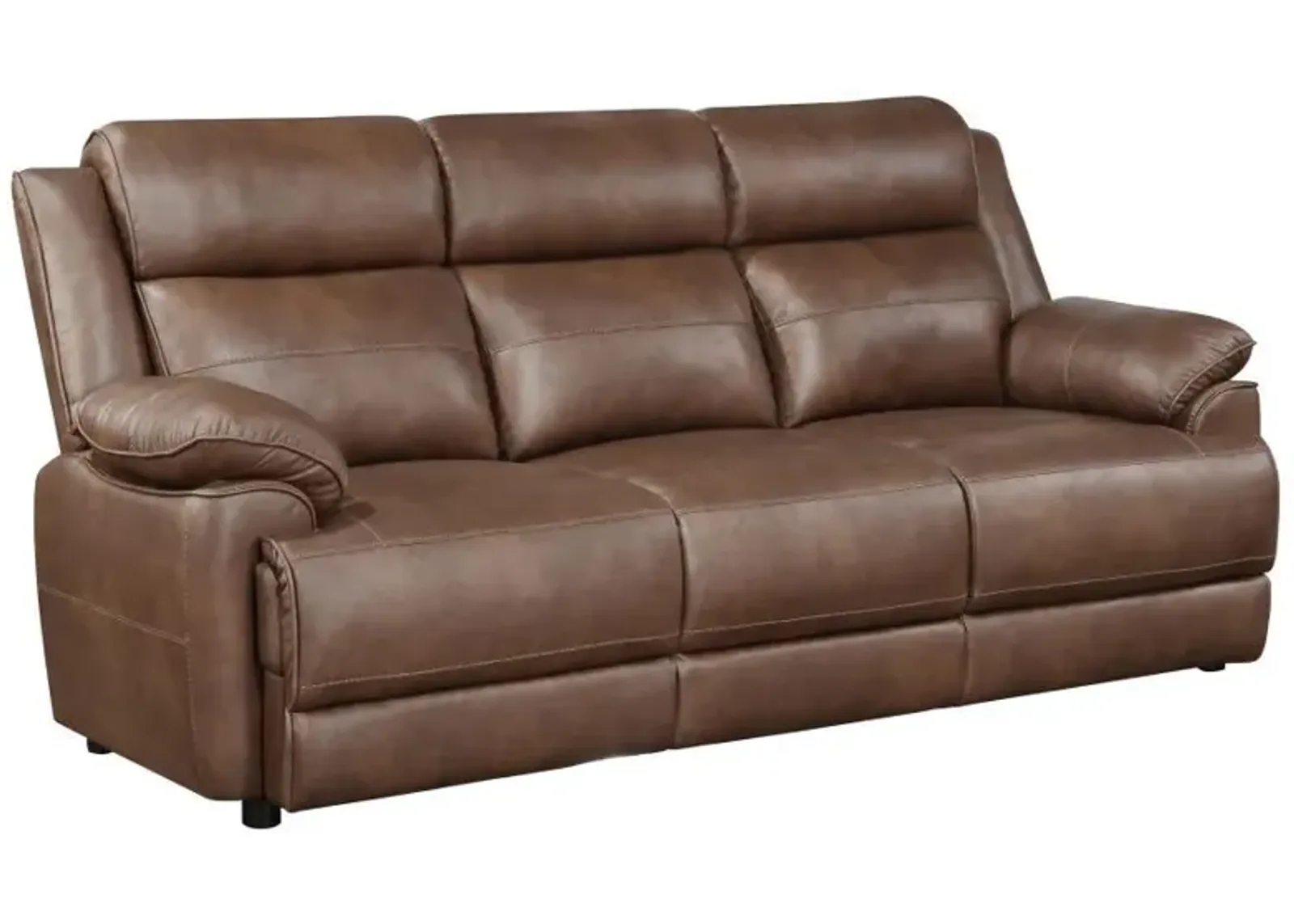 Ellington - Upholstered Padded Arm Sofa - Dark Brown