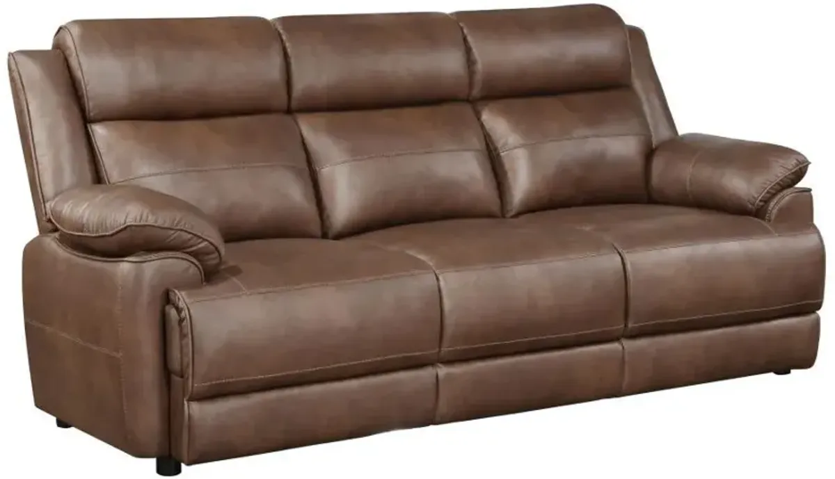 Ellington - Upholstered Padded Arm Sofa - Dark Brown