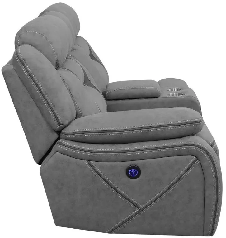 Higgins - LAF Power Loveseat - Gray