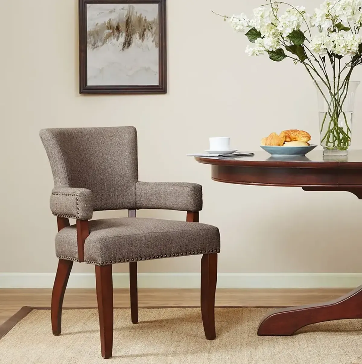 Dawson - Arm Dining Chair - Brown