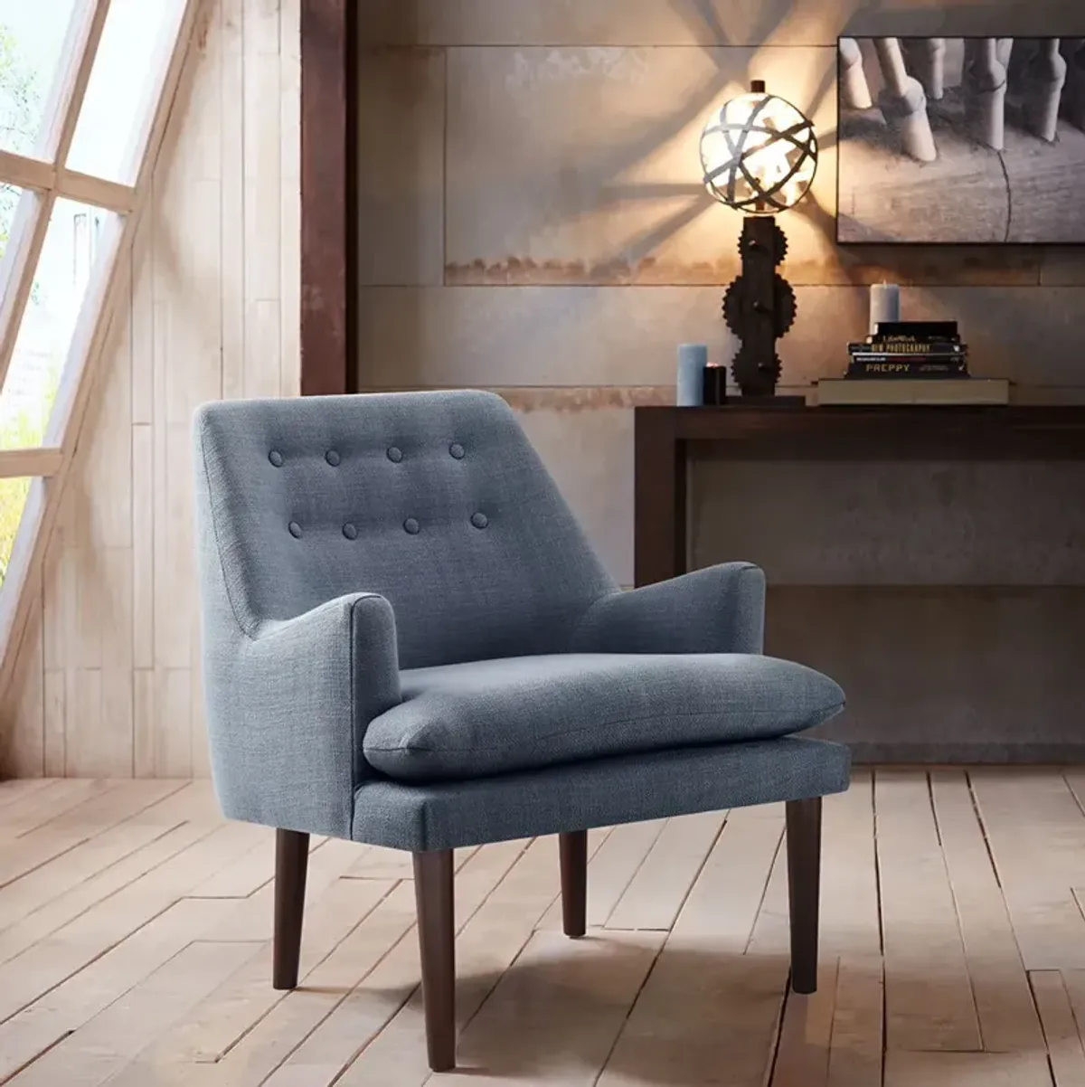 Taylor - Mid-Century Accent Chair - Blue