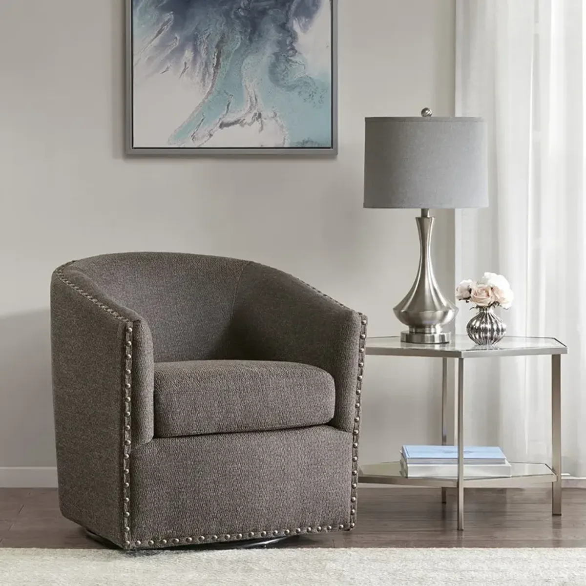 Tyler - Swivel Chair - Chocolate