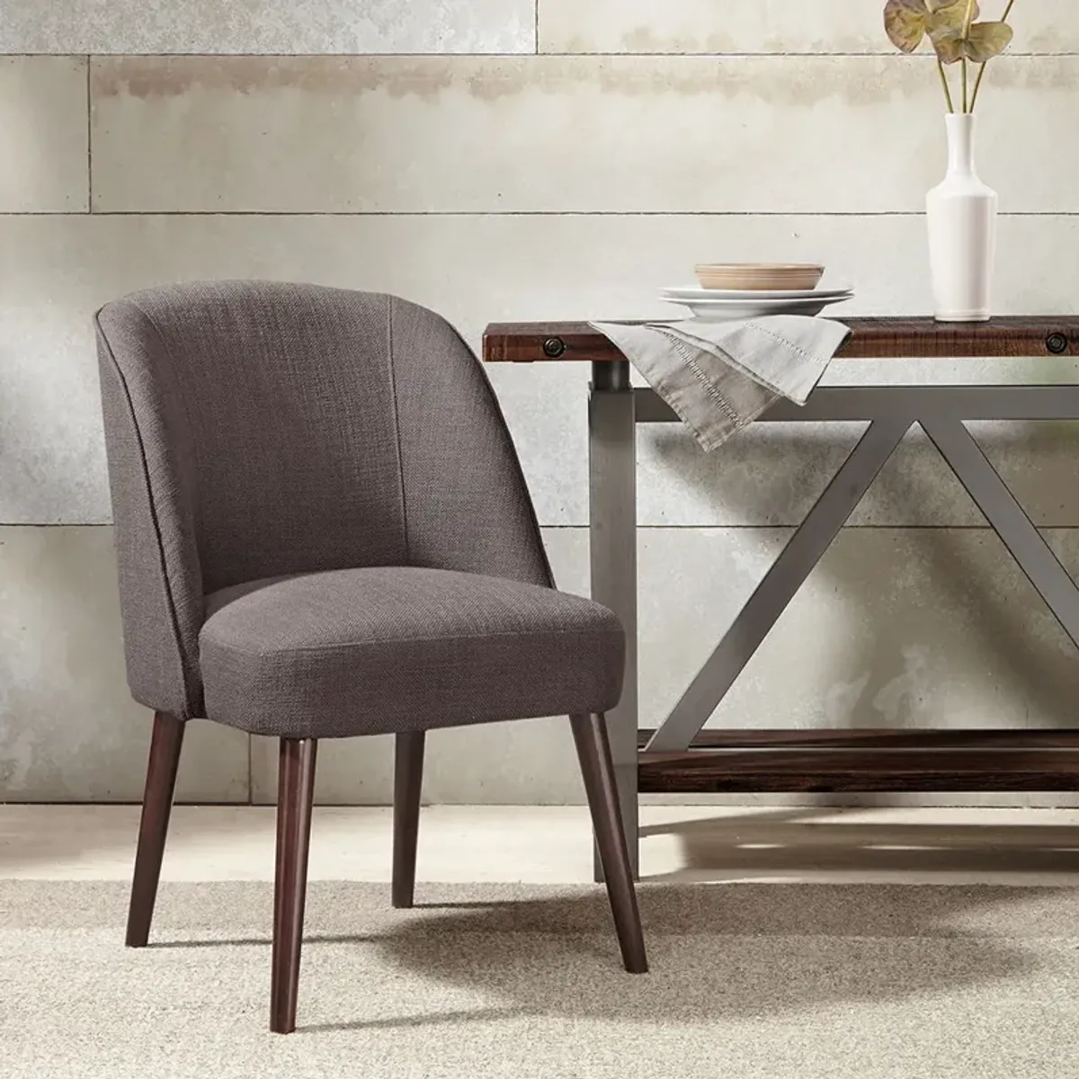 Bexley - Rounded Back Dining Chair - Charcoal
