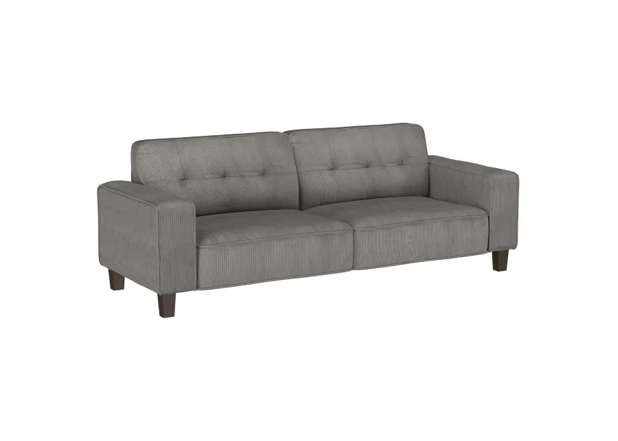 Deerhurst - Upholstered Tufted Track Arm Sofa - Charcoal