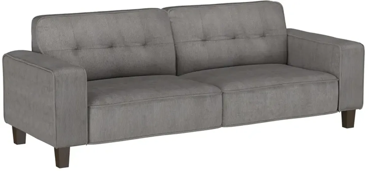 Deerhurst - Upholstered Track Arm Tufted Sofa - Charcoal