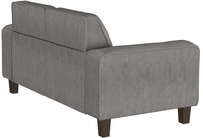 Deerhurst - Upholstered Tufted Track Arm Loveseat - Charcoal