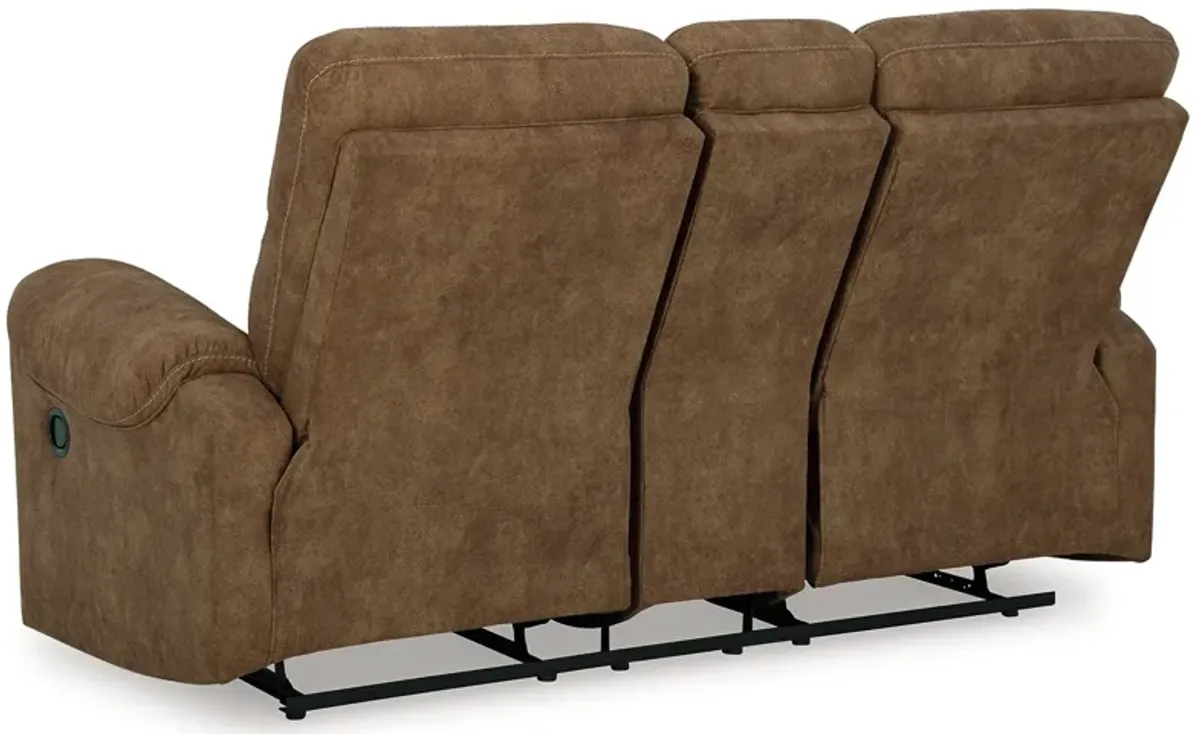 Edenwold - Brindle - Dbl Reclining Loveseat with Console