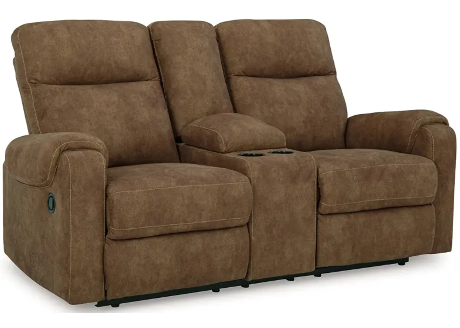 Edenwold - Brindle - Dbl Reclining Loveseat With Console