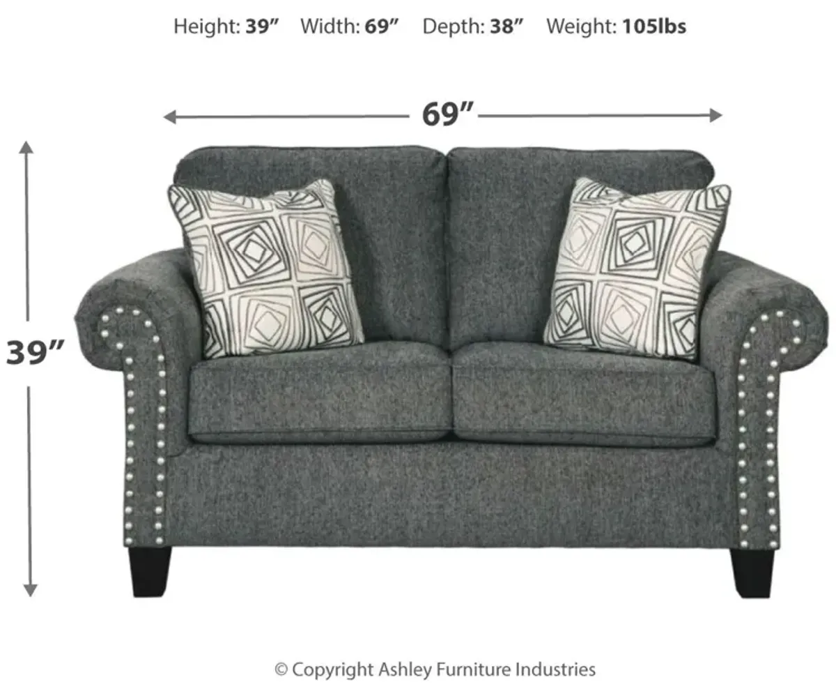 Agleno - Charcoal - Loveseat