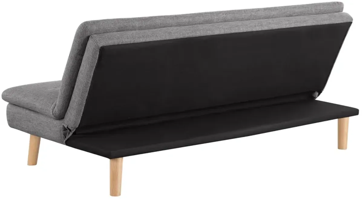 Scout - Upholstered Tufted Convertible Sofa Bed - Gray