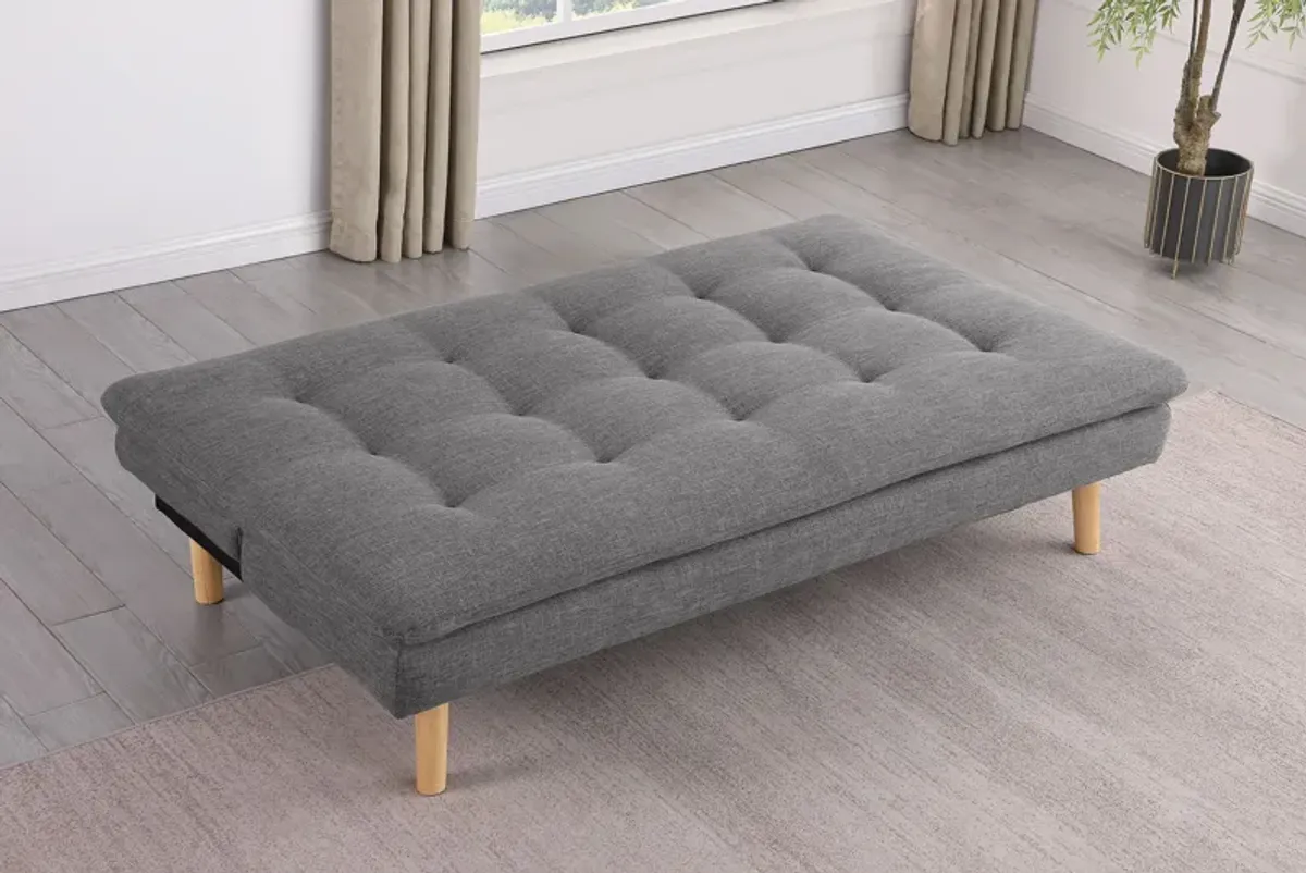 Scout - Upholstered Tufted Convertible Sofa Bed - Gray