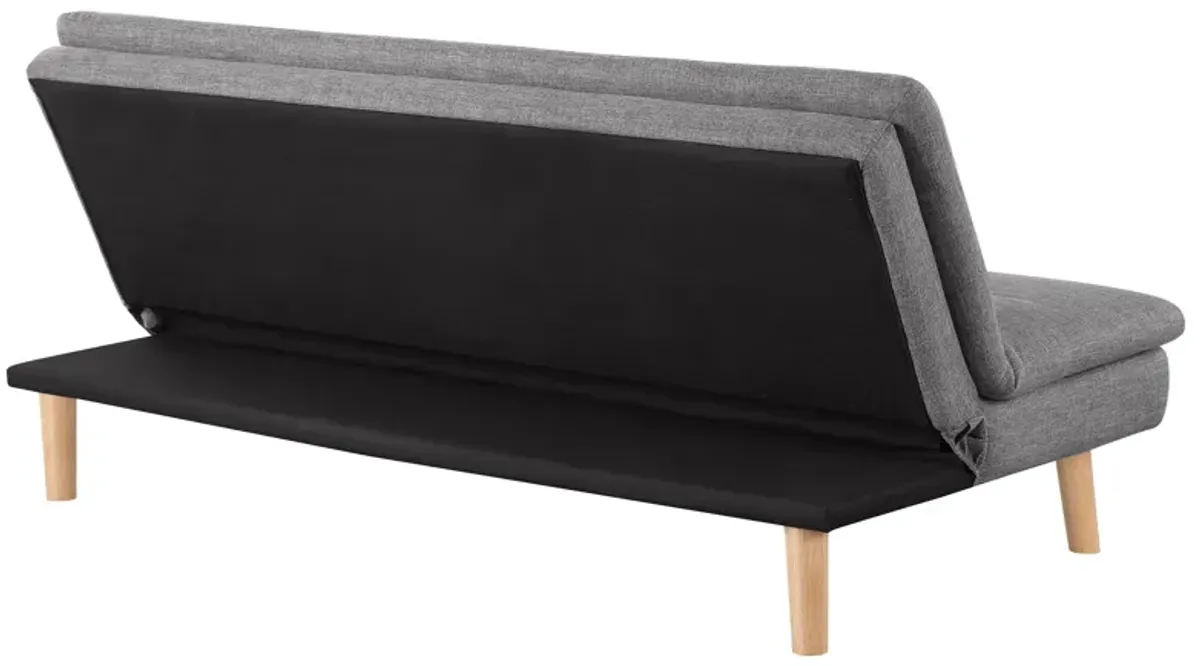 Scout - Upholstered Tufted Convertible Sofa Bed - Gray