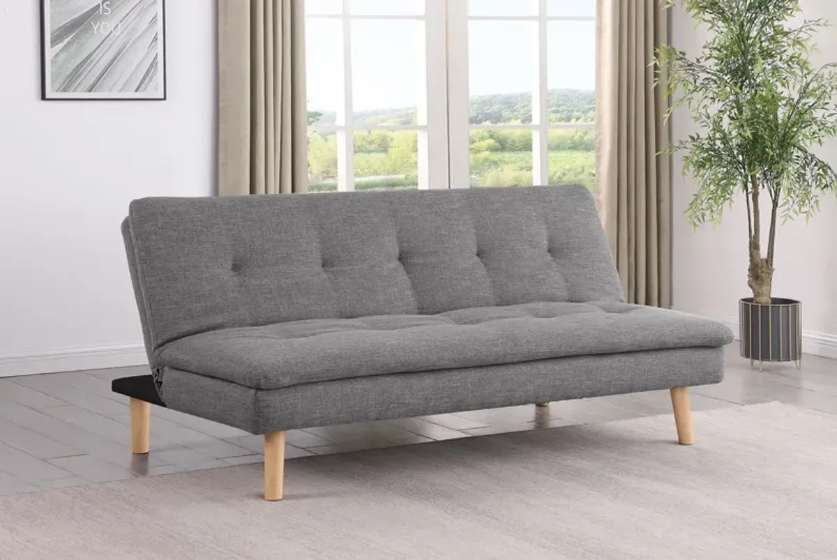 Scout - Upholstered Tufted Convertible Sofa Bed - Gray