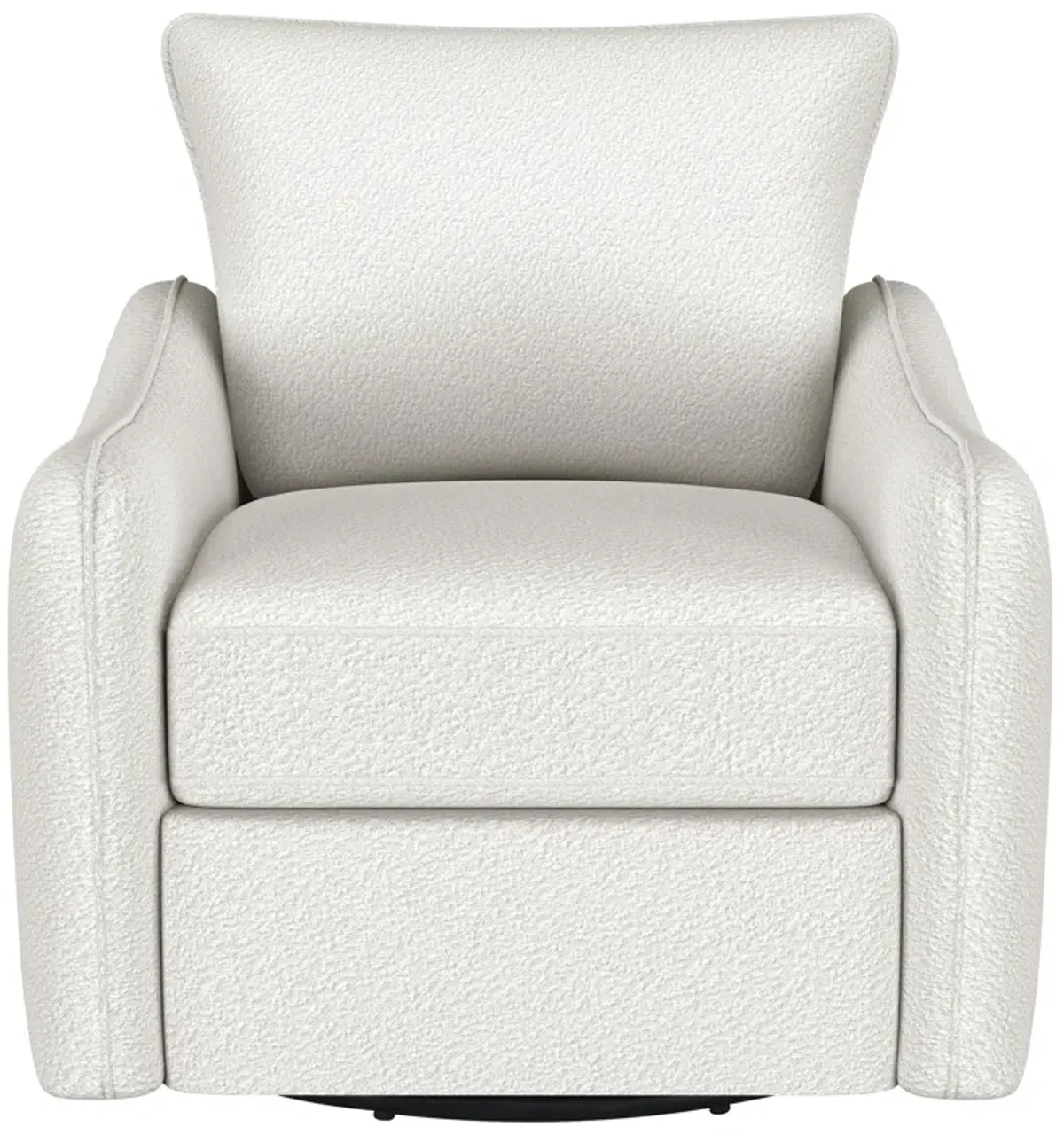 Madia - Upholstered Sloped Arm Swivel Glider Chair - Vanilla