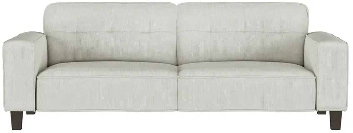 Deerhurst - Upholstered Track Arm Tufted Sofa - Greige