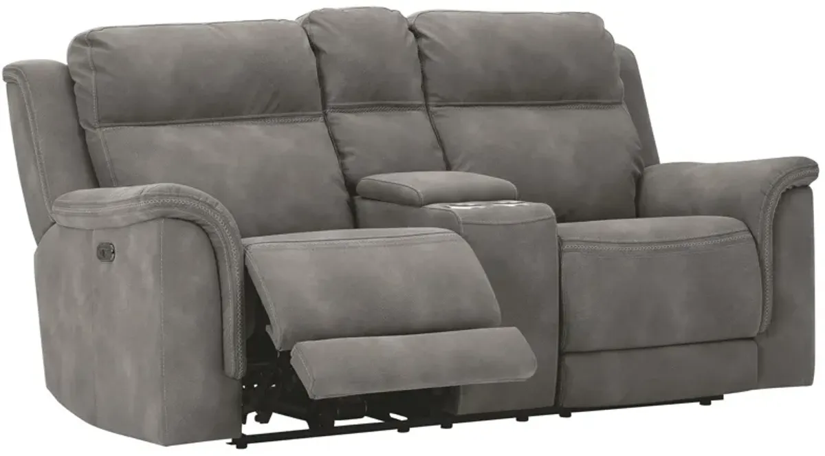 Next-Gen Durapella - Reclining Power Loveseat With Console