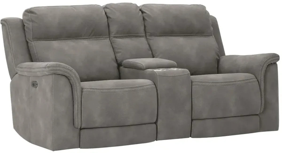 Next-Gen Durapella - Reclining Power Loveseat With Console