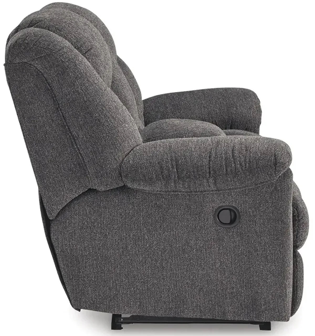 Foreside - Charcoal - Dbl Reclining Loveseat With Console