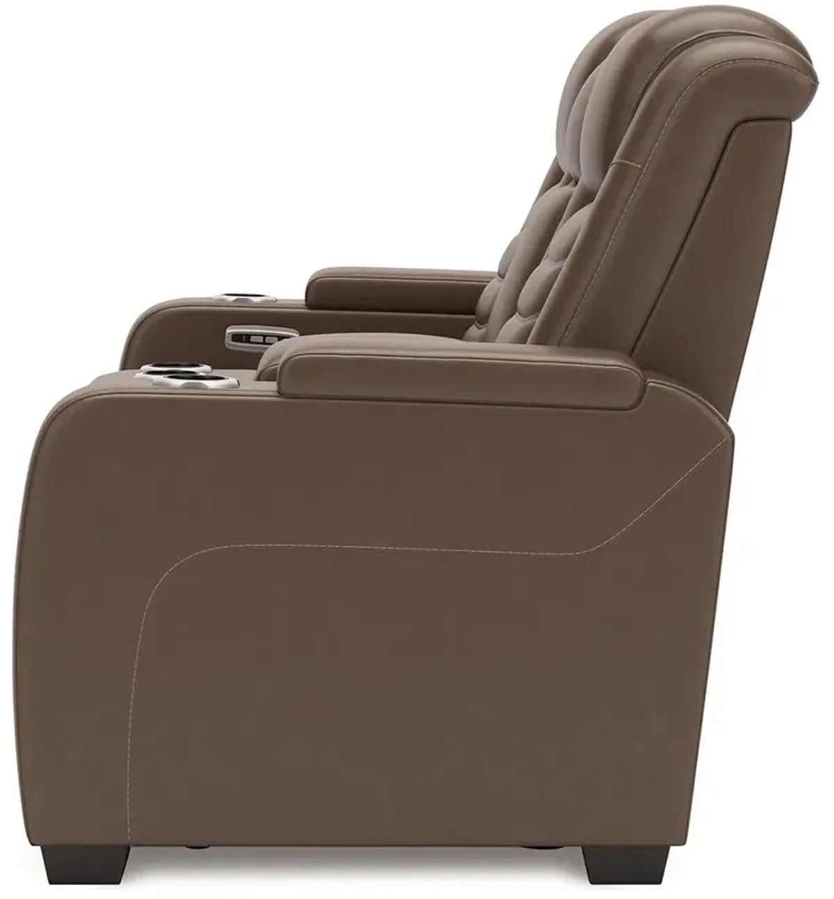 High Impact - Tobacco - Power Reclining Loveseat With Console / Adj Hdrst