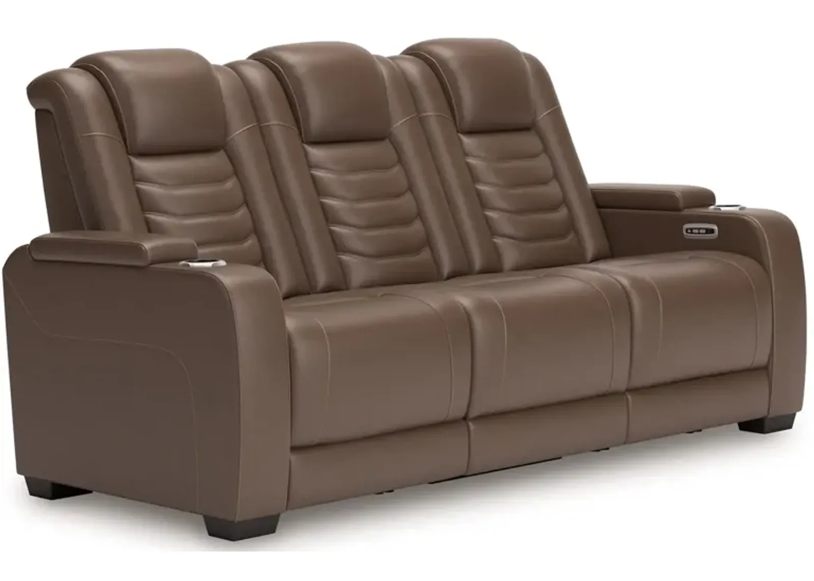 High Impact - Tobacco - Power Reclining Sofa / Adj Headrest