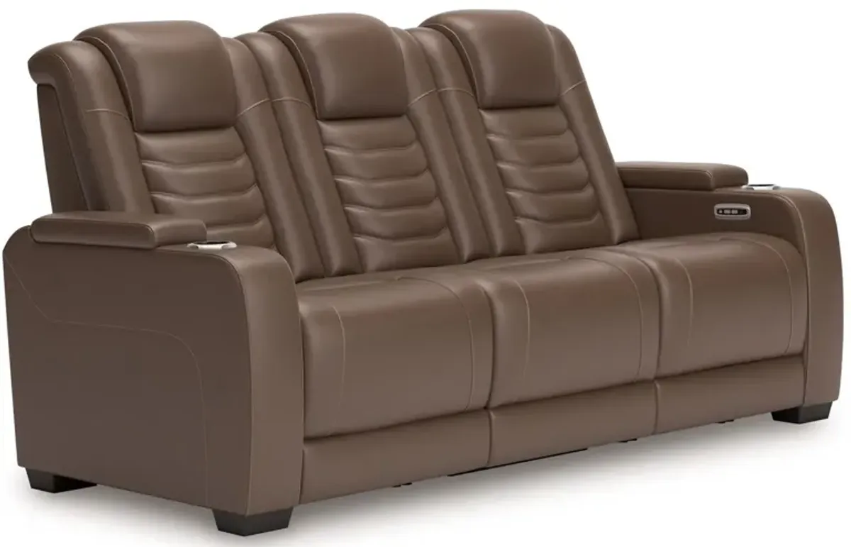 High Impact - Tobacco - Power Reclining Sofa / Adj Headrest