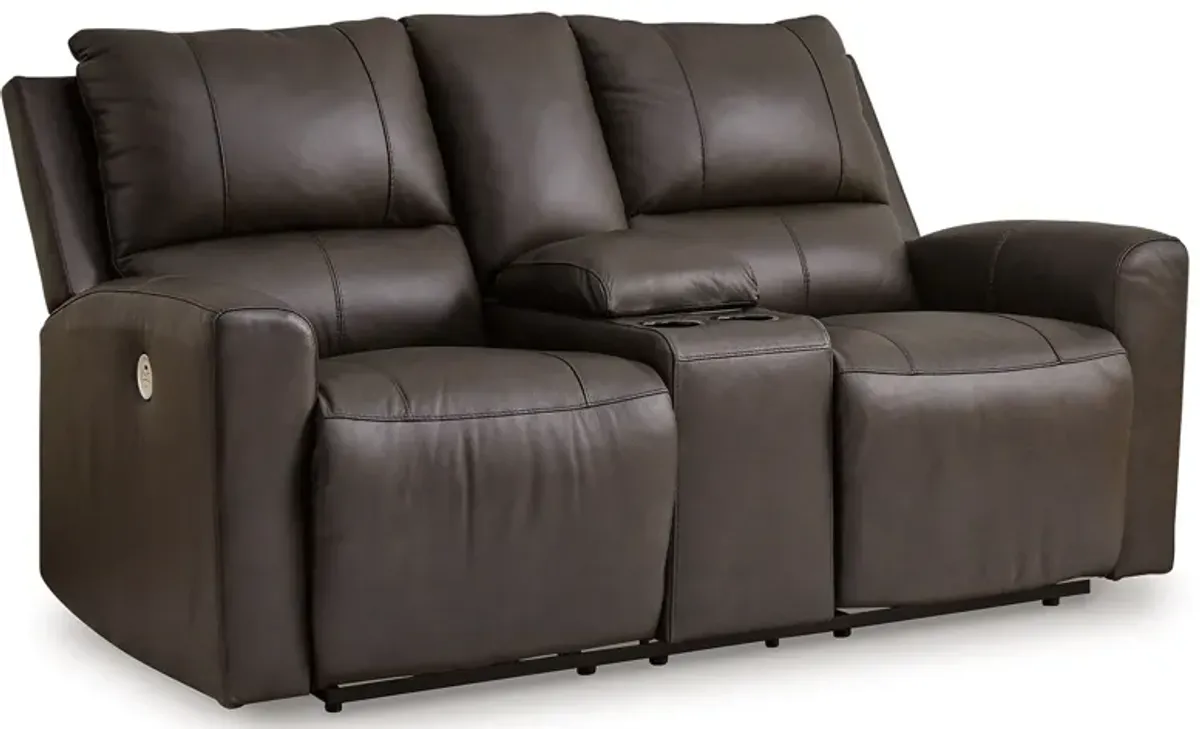 Boxmere - Storm - Dbl Power Reclining Loveseat with Console