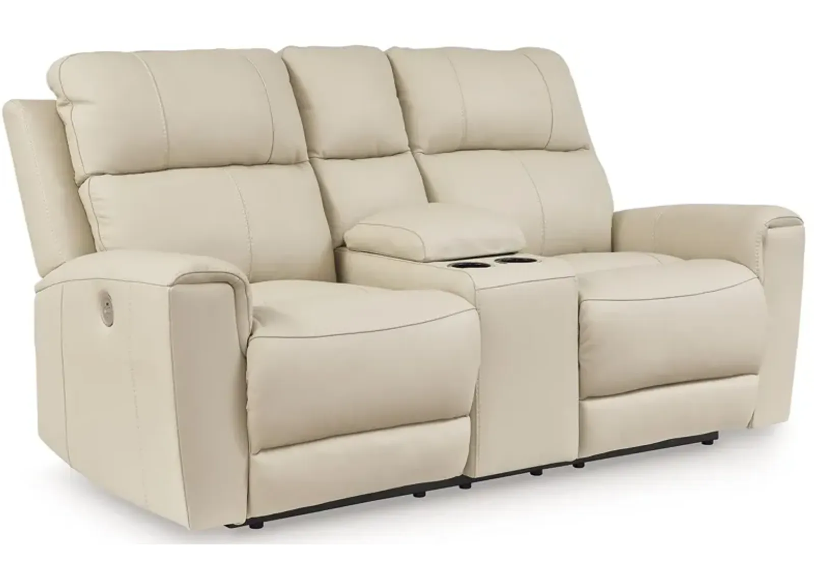 Dahlmoore - Almond - Dbl Power Reclining Loveseat With Console