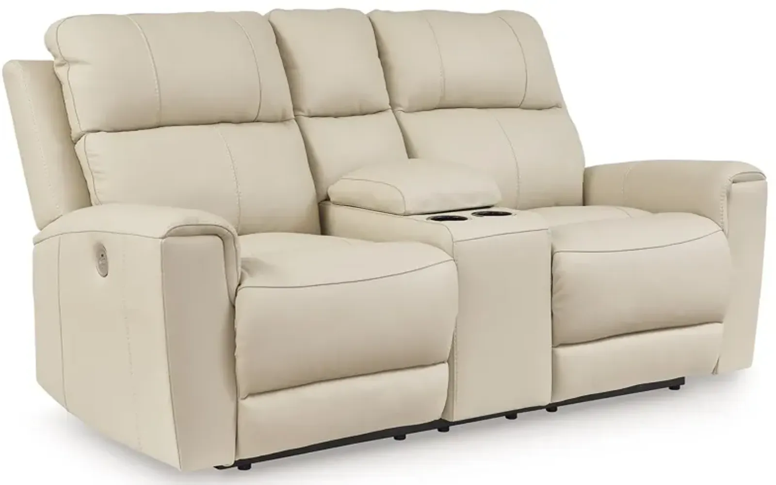 Dahlmoore - Almond - Dbl Power Reclining Loveseat With Console